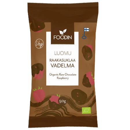 Maukkaat raakasuklaakuorrutetut hedelmät